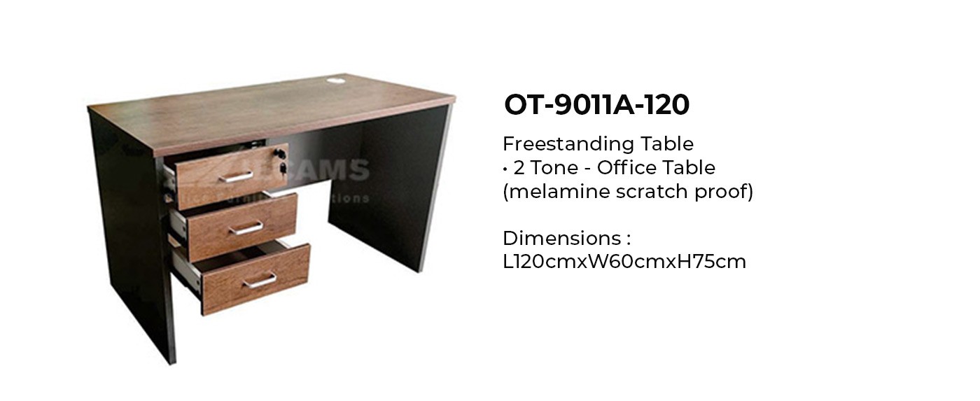 Melamine  Freestanding Office Table