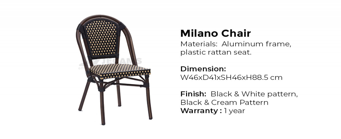 Plastic Rattan Stackable Chair