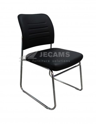 Leatherette Visitors Chair without Armrest 8006-D | Jecams Inc.