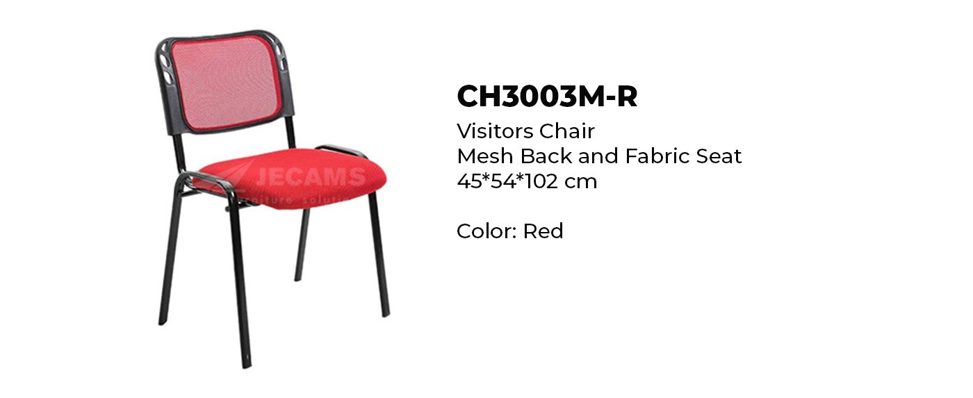 Office Chair In Red - CH3003M-R | Jecams Inc.