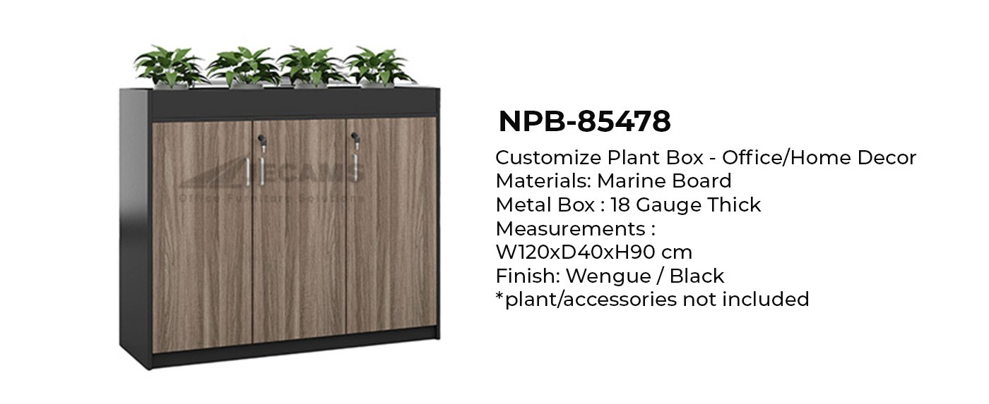 office cabinet with plant box