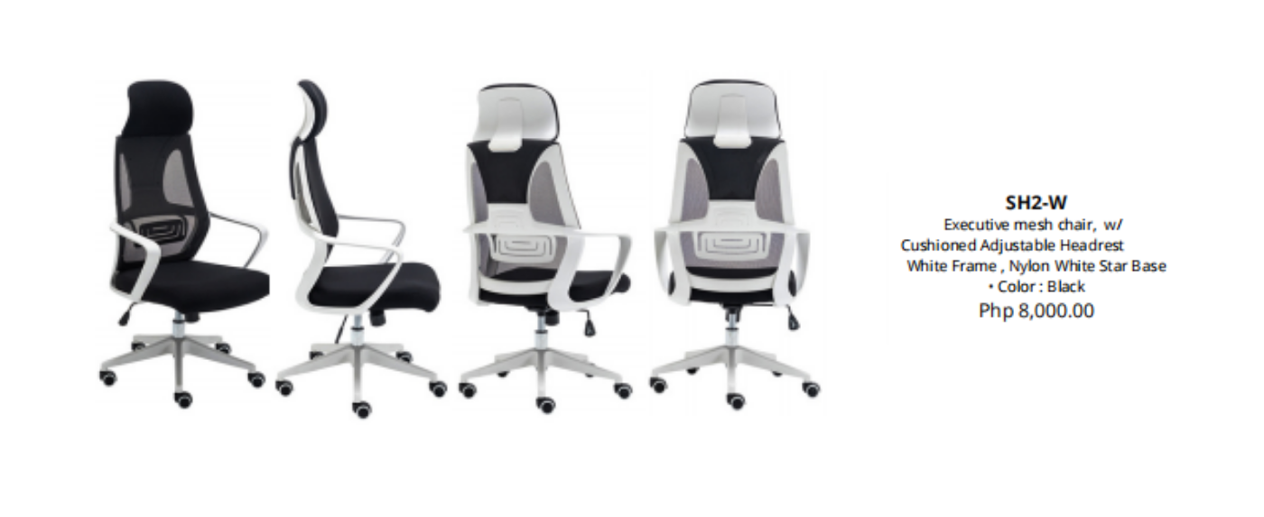 executive mesh chair with headrest